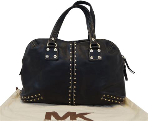 michael kors black bag|michael kors black studded bag.